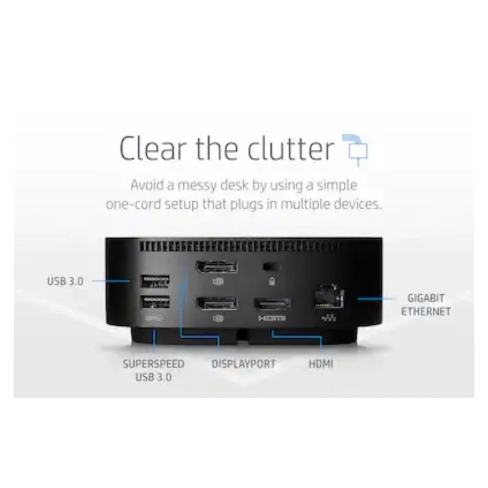 Black Docking Station HP USB-C Dock